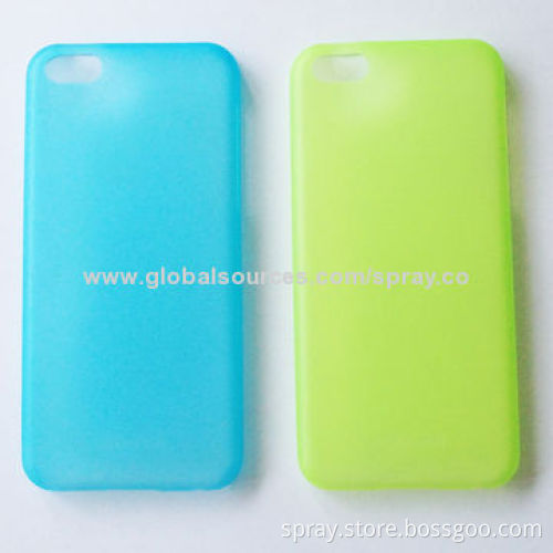 Colorful PP Slim Case for iPhone 5C, matte inside, rubber coating finish
